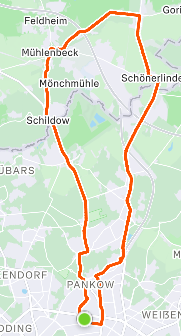 A shorter April ride shown on a Strava map.